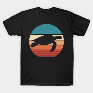 Turtle Retro Sunset T-Shirt